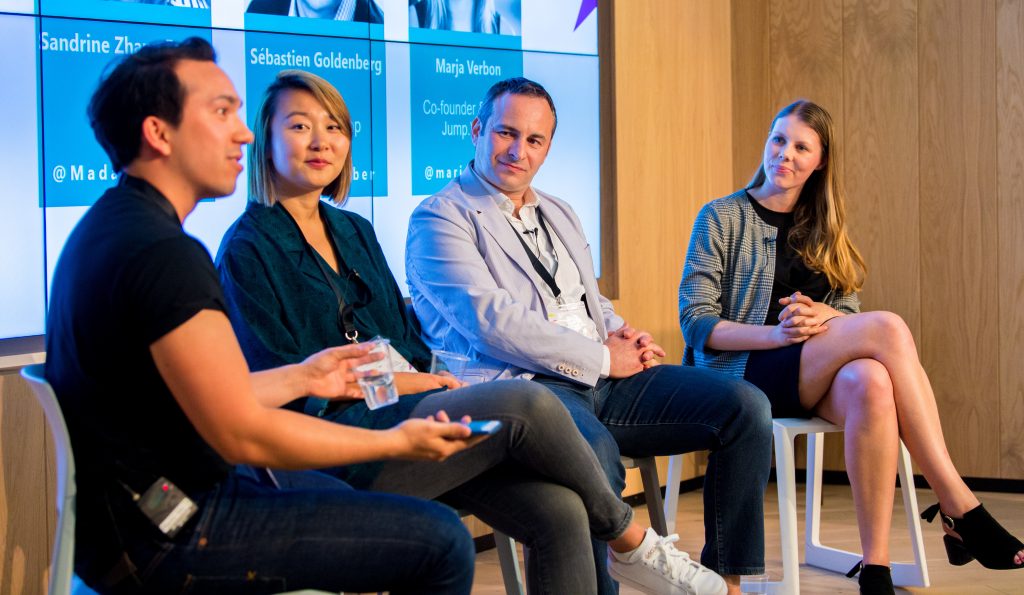 Building a successful marketplace business: Jean-Michel Chalayer, CEO of LeSalon, Sandrine Zhang Ferron, CEO of Vinterior, Sebastien Goldenberg, CEO The House Shop, Marja Verbon COO Jump.Work