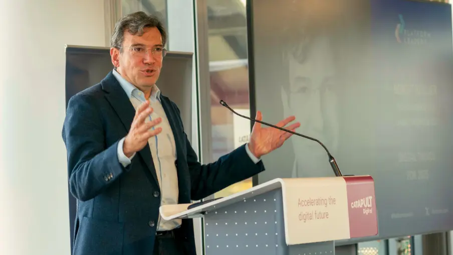 Benoit Reillier presenting Launchworks & Co's Key Digital Trends for 2025